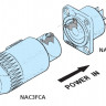 Neutrik NAC3MPB-1 - панельный разъем PowerCon выходной (серый) 20A/250В
