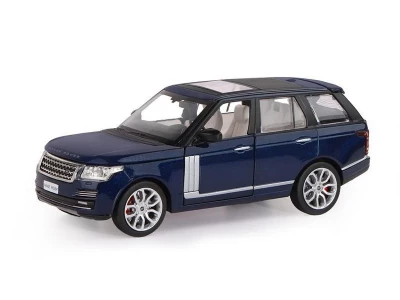 Машина "АВТОПАНОРАМА" Range Rover, синий металлик, 1/26, свет, звук, в/к 24,5*12,5*10,5 см