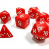 Набор ZVEZDA из 7 красных игровых кубиков для ролевых игр, 7 шт