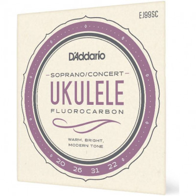 Струны для укулеле сопрано/концерт 4 струны D'ADDARIO EJ99SC