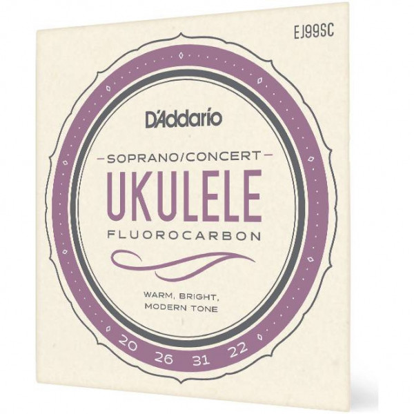 Струны для укулеле сопрано/концерт 4 струны D'ADDARIO EJ99SC