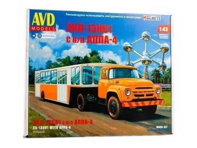 Сборная модель AVD ЗИЛ-130В1 с п/п АППА-4