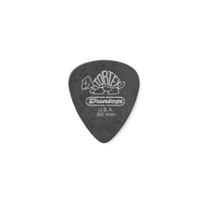 DUNLOP 488P.50 Tortex® Pitch Black Standard упаковка черных медиаторов 0.5мм, (12шт.)
