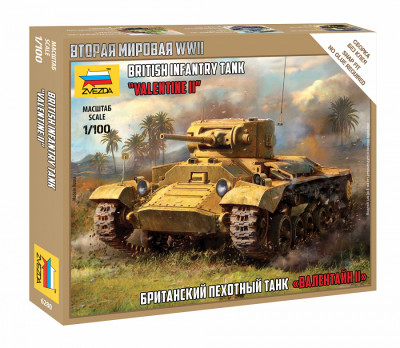 Британский пехотный танк "Валентайн II" 1/100