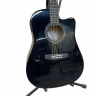 Гитара акустическая WOODCRAFT W-10C/BK Dreadnought с вырезом