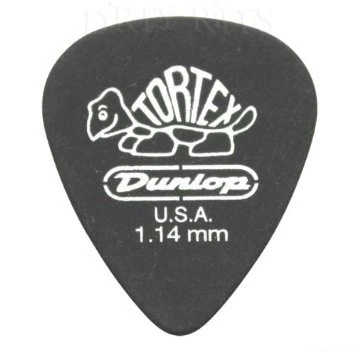DUNLOP 488P1.14 Tortex Pitch Black набор медиаторов 1.14 мм 12 шт