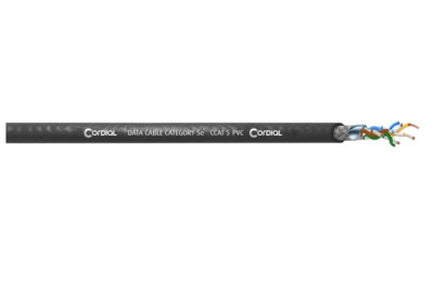 Кабель Cordial CCAT 5 PVC BLACK 100 Cat5e SF/UTP
