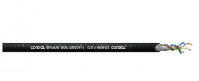 Кабель Ethernet Cordial CCAT 6 HIGHFLEX BLACKCat6 гибкий