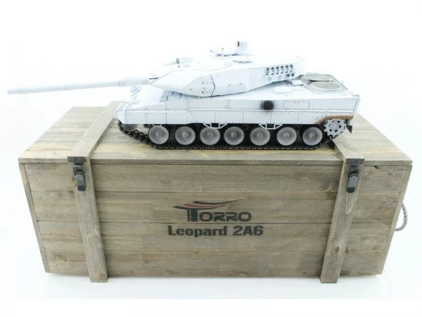 Р/У танк Taigen 1/16 Leopard 2 A6 (Германия) UN 2.4G RTR, деревянная коробка