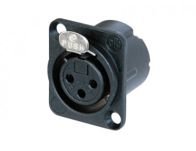 Панельный разъем Neutrik NC3FD-LX-B XLR female