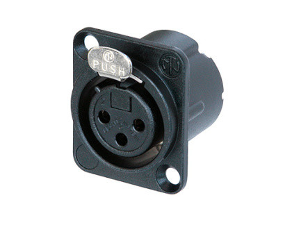 Панельный разъем Neutrik NC3FD-LX-B XLR female