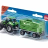 Трактор Siku 1606 Deutz-Fahr Agrotron 265 с четырехколесным прицепом