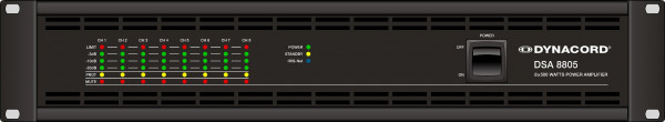 Dynacord DSA 8805 инсталляционный усилитель мощности 8-канальный 500 Вт @ 2 Ом