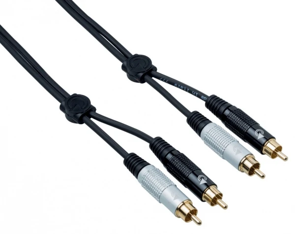Кабель готовый BESPECO EA2R500 2xRCA MRCABKR/MRCABKB 5 м