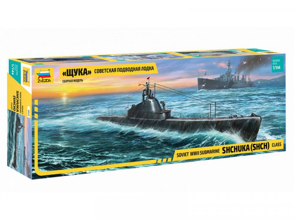 Сборная модель ZVEZDA Советская подводная лодка "Щука", 1/144