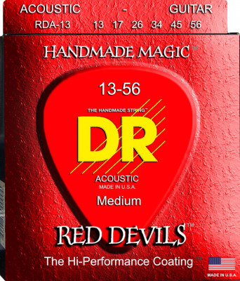 Комплект струн для акустической гитары DR RDA-13, 13-56