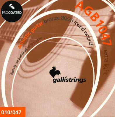 Комплект струн для акустической гитары GALLI STRINGS AGB1047