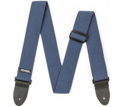 DUNLOP D27-01NV Ribbed Cotton Navy Blue ремень гитарный, хлопок, флотский синий