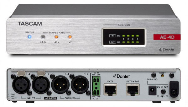 Конвертор Tascam AE-4D AES/EBU-Dante