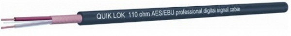 QUIK LOK CM825 BK бюджетный цифровой кабель DMX, 120 Ом, структура 2x0.25 мм, бухта (цена за метр)