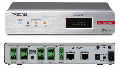 Конвертор Tascam ML-4D/OUT-E Dante-Analogue с DSP Mixer