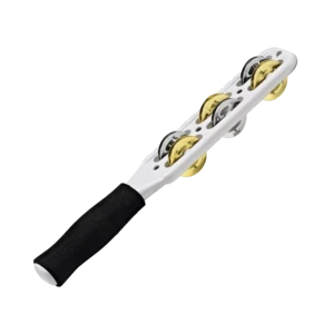 Металлическая палочка MEINL JG1M-WH с латунными и стальными бубенцами, белого цвета