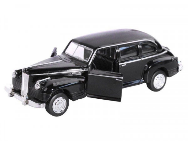 Машина "АВТОПАНОРАМА", черный, 1/43, инерция, в/к 14*5,7*6,8 см
