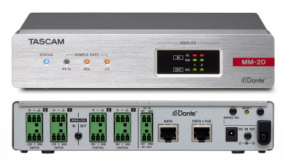 Конвертор Tascam MM-2D-E Dante-Analogue с DSP Mixer