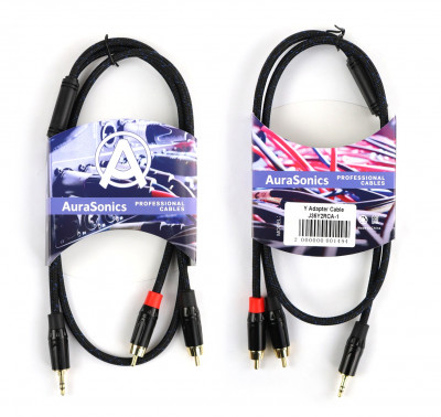 Аудио Y-кабель AuraSonics J35Y2RCA-1