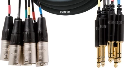 Мультикор Cordial CML 8-0 MV 5 C 8xXLR male/8xджек стерео 6,3 мм, 5м