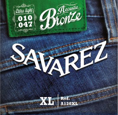 Струны для акустических гитар SAVAREZ A130XL Acoustic Bronze (10-14-23-29-39-47) экстра легкого натяжения