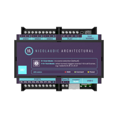 DMX интерфейс NICOLAUDIE ARCHITECTURAL DINA-DR2 LITE 3х DMX512 (512 канала)