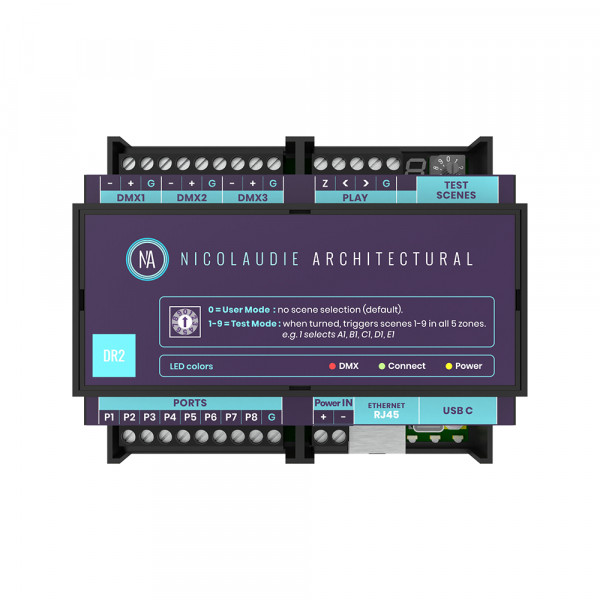 DMX интерфейс NICOLAUDIE ARCHITECTURAL DINA-DR2 LITE 3х DMX512 (512 канала)