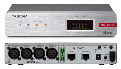 Конвертор Tascam MM-4D/IN-X Dante-Analogue с DSP Mixer