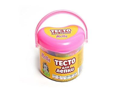 Тесто для лепки 10 цветов (150 грамм) + 1  формочка