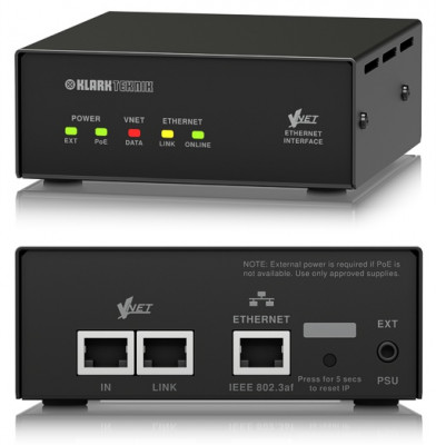 Интерфейс KLARK TEKNIK VNET ETHERNET INTERFACE