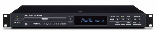 Мультимедиа плеер Tascam BD-MP4K Blu-ray, DVD, CD, SD карт, USB