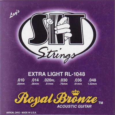 Струны для акустической гитары SIT RL1048 ROYAL BRONZE Extra Light (10-14-20-30-36-48) экстра легкого натяжения