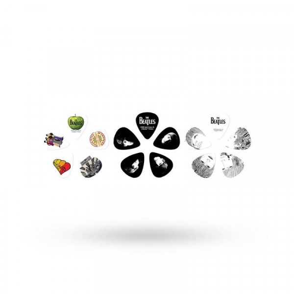 PLANET WAVES 1CAB4-15BT1 Beatles Logo набор медиаторов Thin 15 шт.