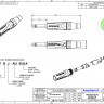 Amphenol TM1P- 1/4” (6.35мм) Phone моно штекер с переключателем, кабельный зажим Jaws