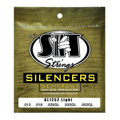 Струны для акустической гитары SIT GL1252 SILENCERS Light (12-16-25-32-42-52) легкого натяжения