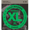 Струны для электрогитары D'ADDARIO EHR330 Extra Super Light шлифованная оплетка 8-38