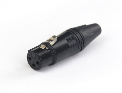 Кабельный разъем AuraSonics XN3F-B 3-контактный XLR female