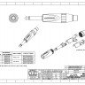 Amphenol TM2P - 1/4” (6.35мм) Phone моно штекер, колпачок из термопластика