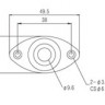 PAXPHIL HJ002-BK крышка разъема 1/4" для электрогитары