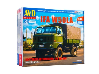 Сборная модель AVD IFA W50LA бортовой (с тентом), 1/43