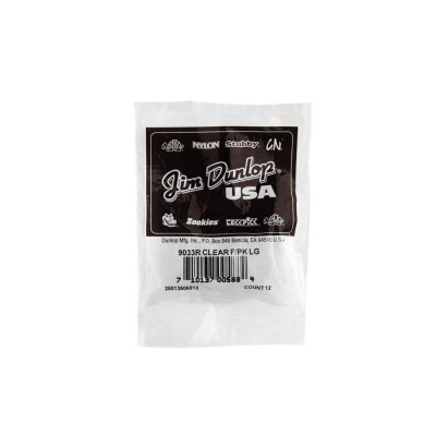 DUNLOP 9033R Clear Plastic Fingerpicks Large упаковка медиаторов - когтей (12шт.)